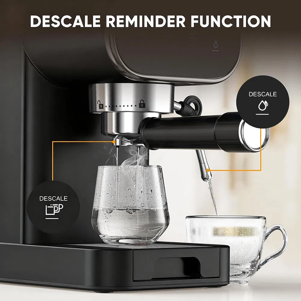 Automatic Bean Cup Coffee Maker with Multifunctional Cappuccino Espresso Machine Double Boiler Electric for Household Hotel
