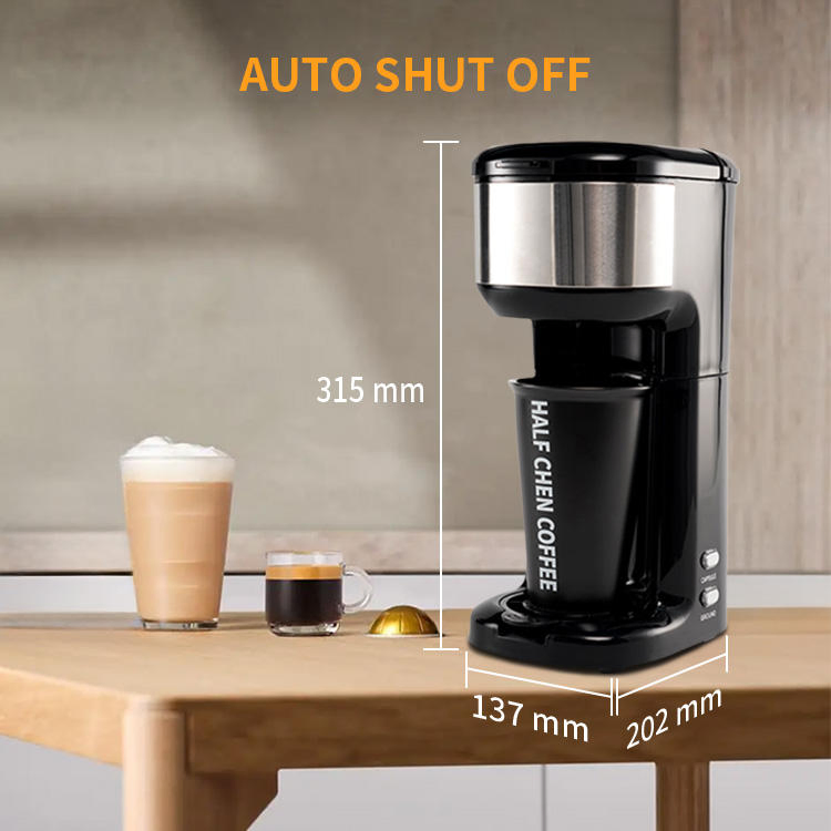 Mini Coffee Maker Single Serve Automatic Coffee Machine Descaling Reminder and Self Cleaning Coffeemaker