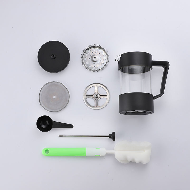 Glass Plastic French Coffee Press Maker 350ml Portable French Coffee Press Coffee Maker with Plunger