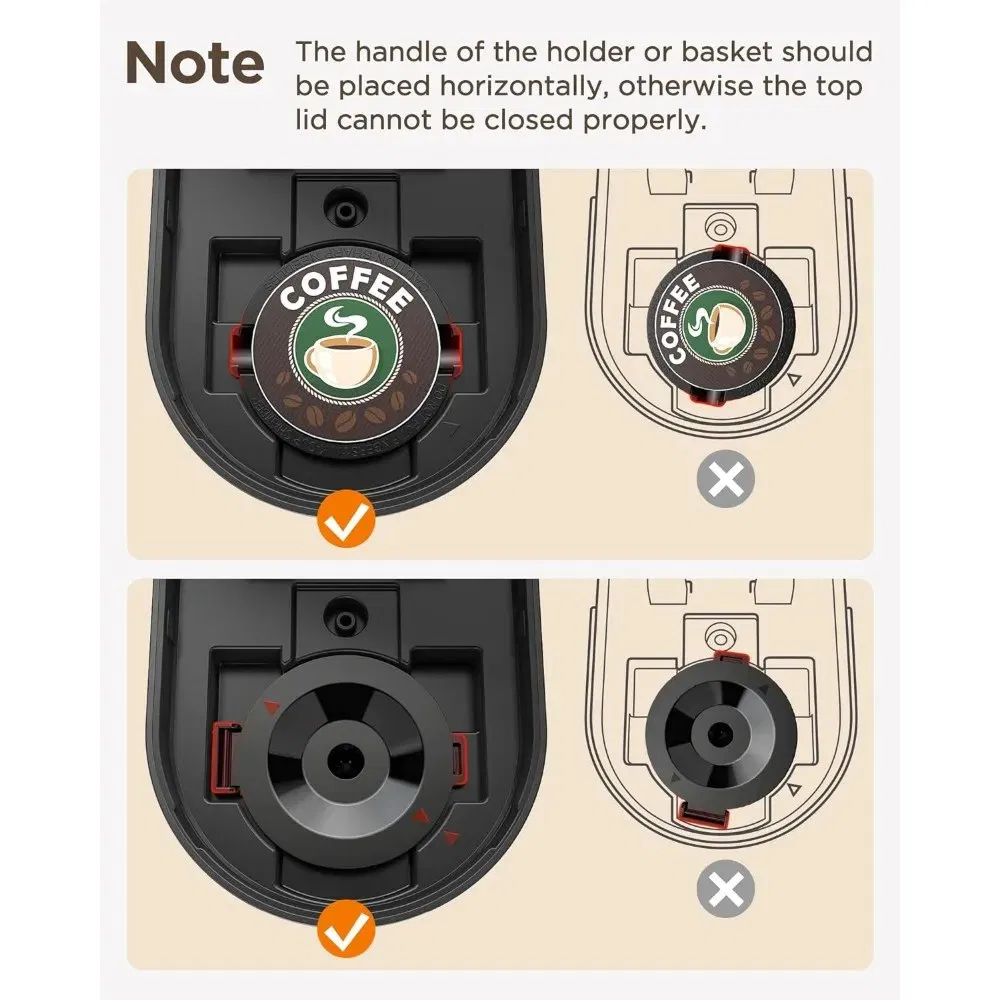 K-Cup Coffee Maker Single Serve Instant One Cup for K Cup &amp; Ground Coffee Capsule Coffee Machine