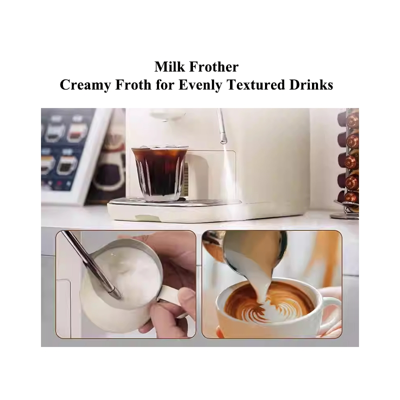 Home Office 19 Bar One-Touch Single Serve Espresso Coffee Machine for Multi-Capsule, Cappuccino, Espresso, Mini Espresso Maker