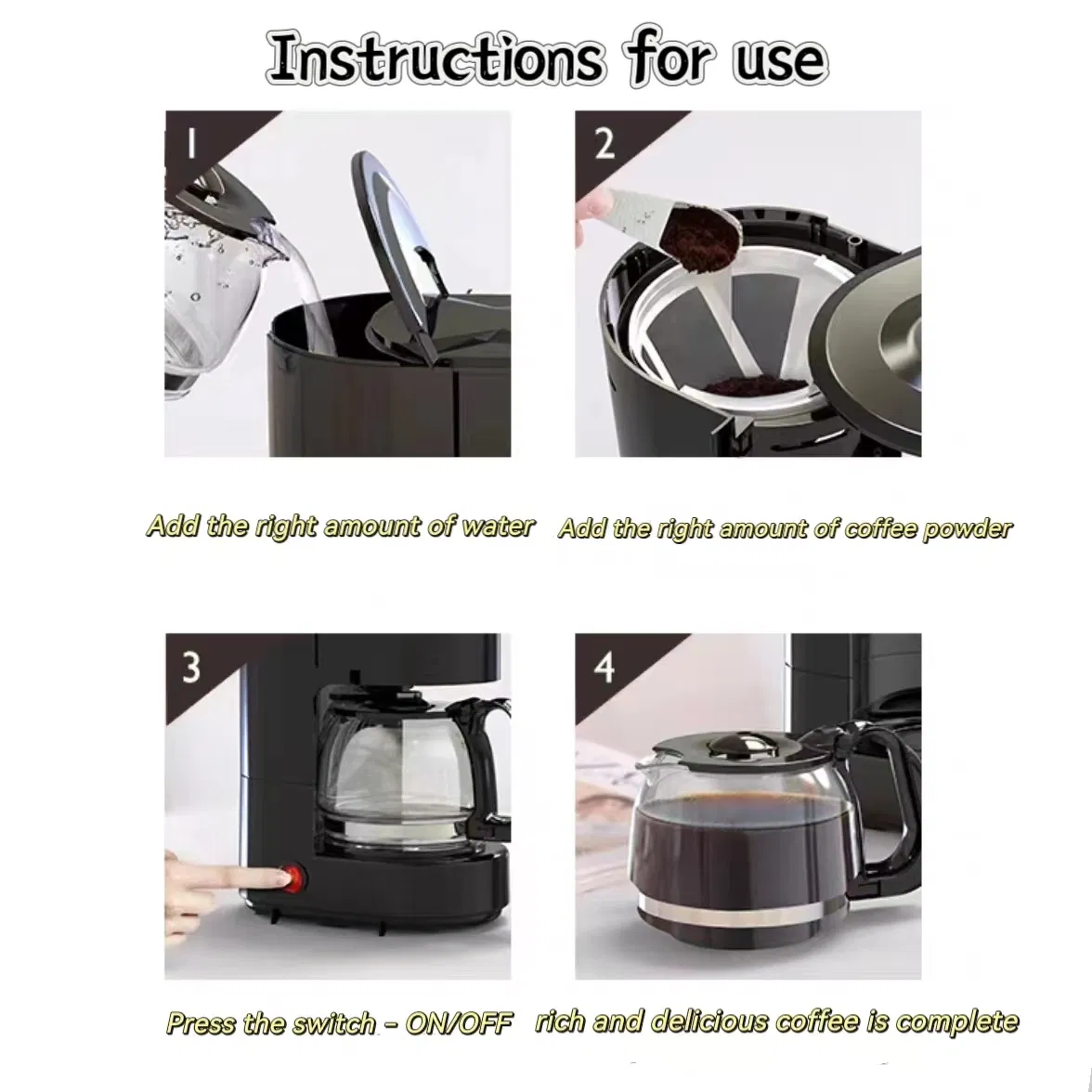 Drip Big Capacity RoHS Apply to Home Coffee Maker