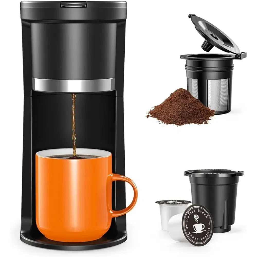 K-Cup Coffee Maker Single Serve Instant One Cup for K Cup &amp; Ground Coffee Capsule Coffee Machine