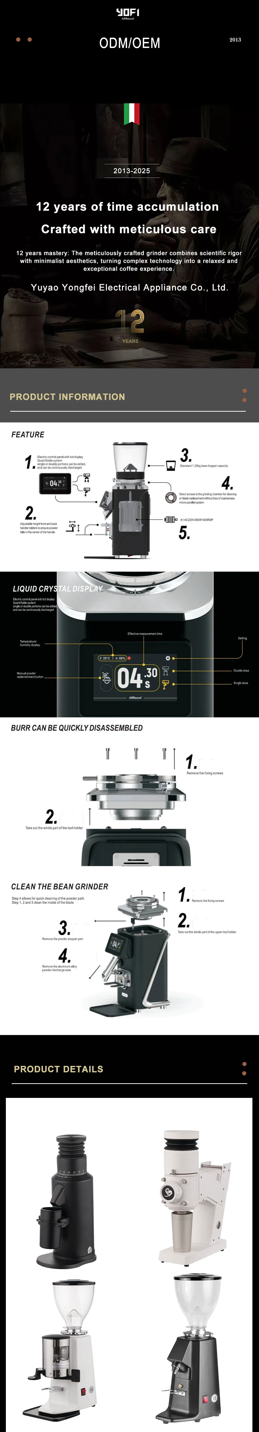 Professional Coffee Grinder Features