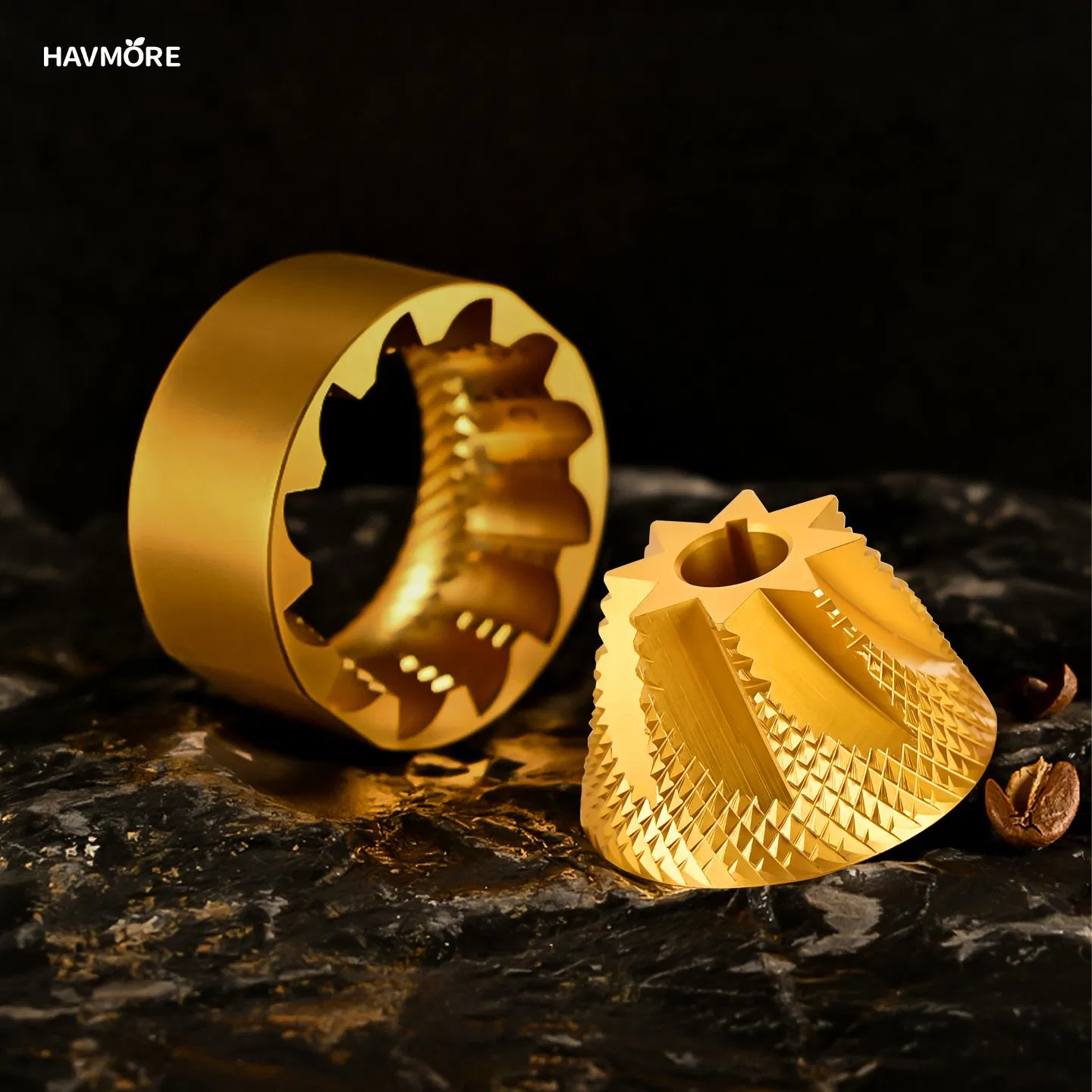 Havmore Magnetic Portable Coffee Grinder - Manual Stainless Steel Burr Mill for Fresh Espresso