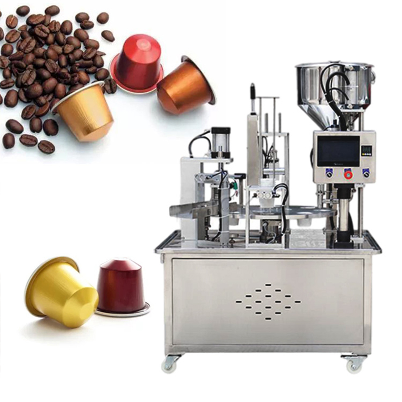 Automatic Rotary Nespresso Drip Coffee Capsule Pods Powder Filling Sealing Packing Machine