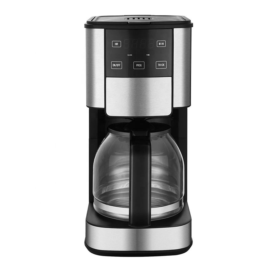 12-15 Cup Coffee Maker (1.8L Capacity) – Anti-Drip Design, Automatic Warming Plate, Touchscreen Digital Display with Programmable Timer, Aroma Function, D