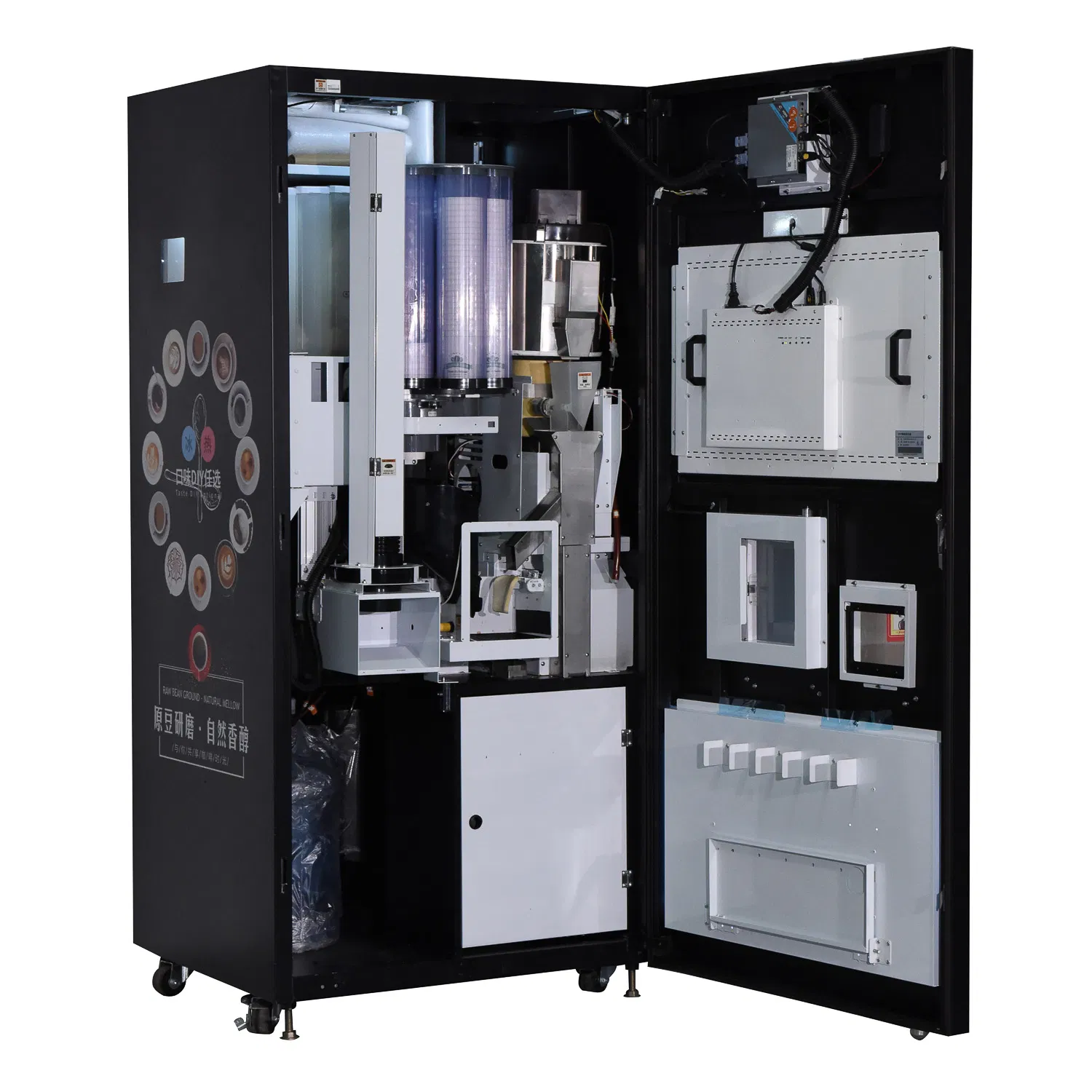 Touch Screen Space-Saving for Offices and Wai Coffee Vending Machine Robot Coffee Machine