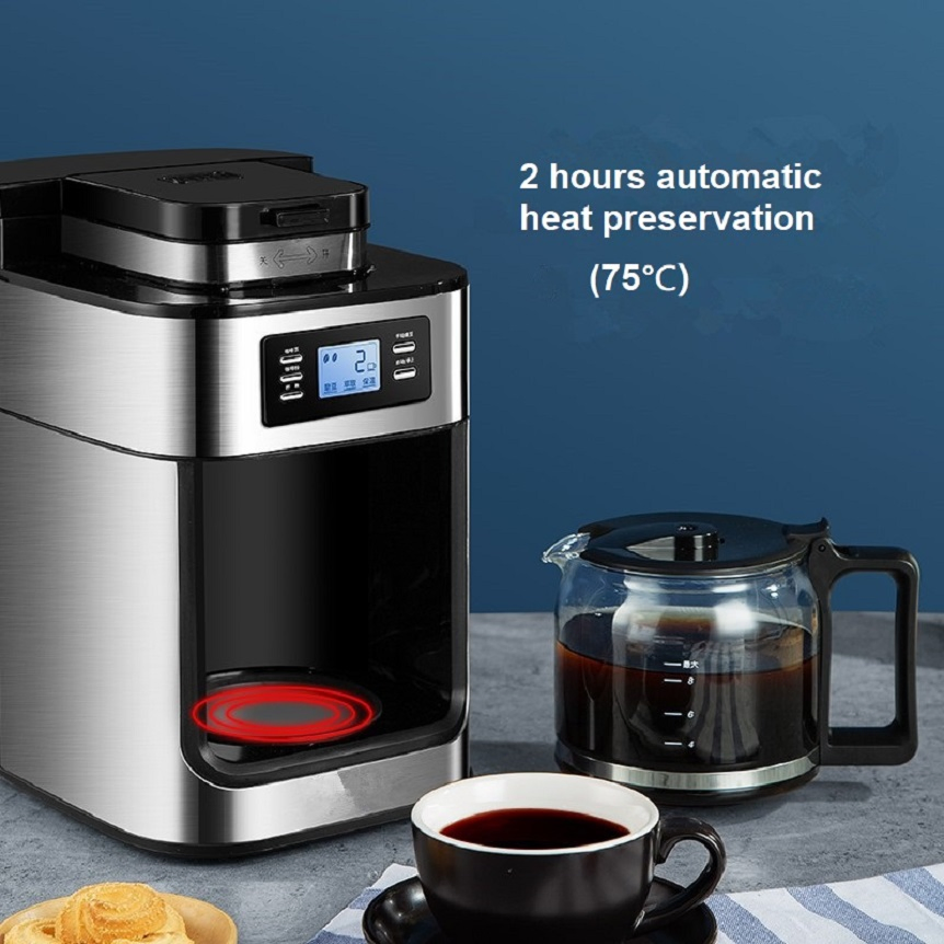 1.2L Full-Automatic Electric Drip American Coffee Maker Machine with Special Steaming System