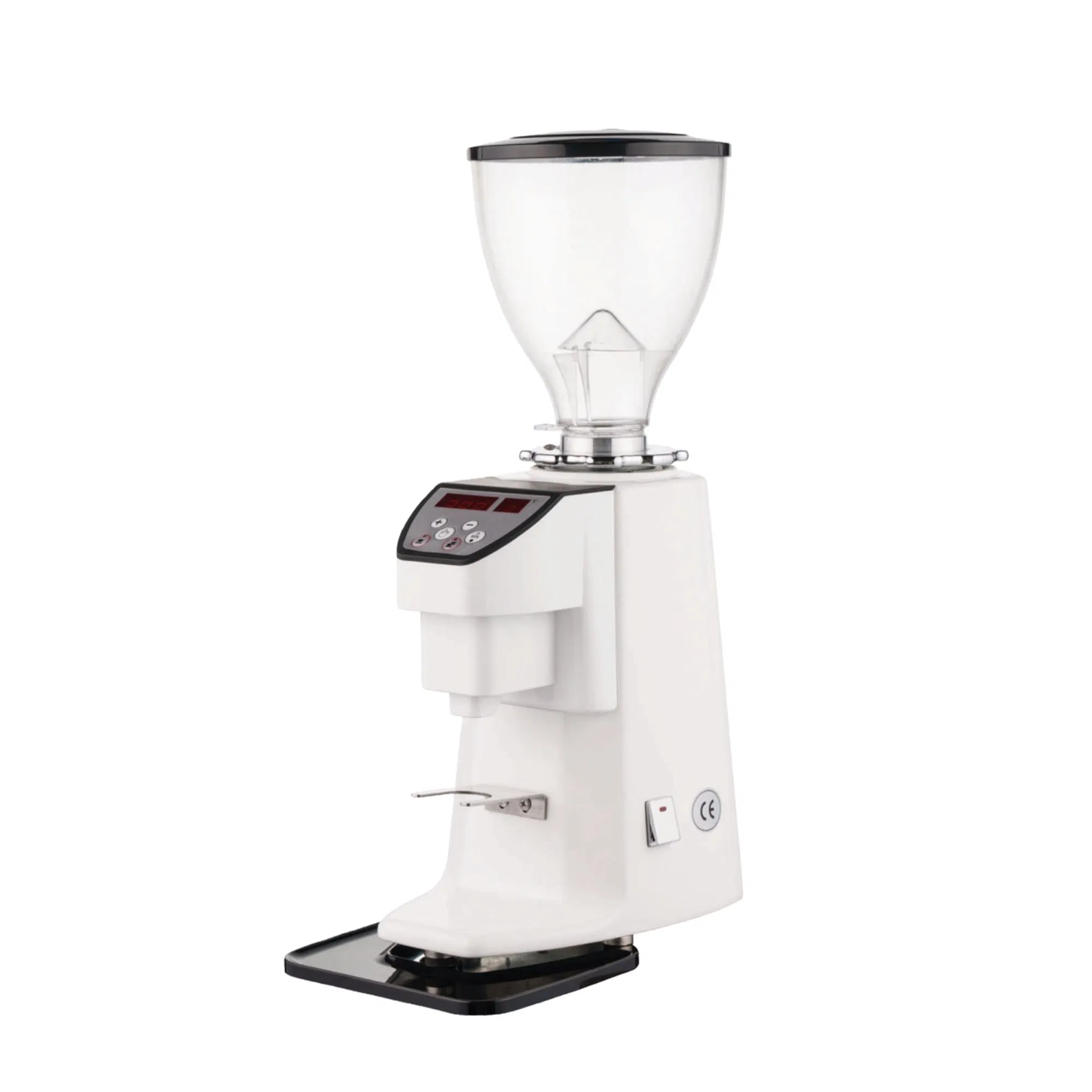 Professional Commercial Espresso Coffee Grinder with 64mm Flat Burrs 370W High Performance Motor for Shop Grinder