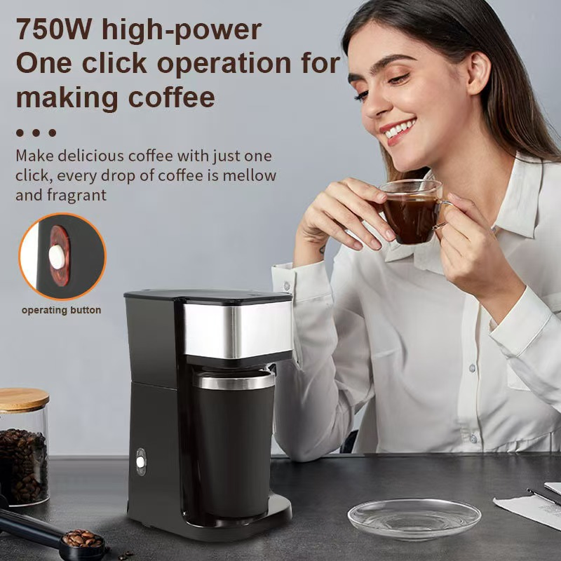 110V a American Drip Coffee Machine Multifuncional Americana - 2-in-1 Cafetera