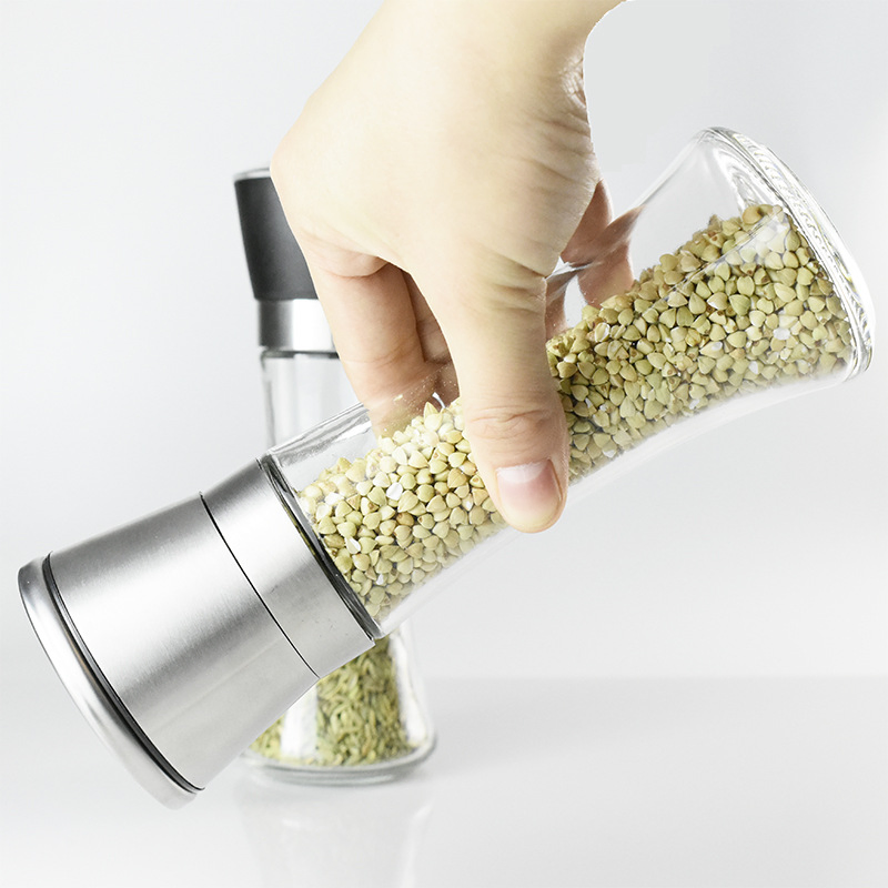 Manual Salt and Pepper Grinder Set Adjustable Coarse Salt and Pepper Mills Refillable Ceramic Burr Kitchen Gift Salt Pepper Shakers