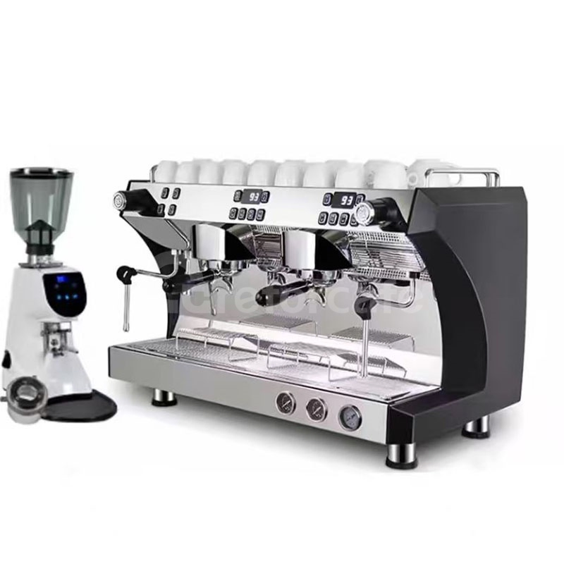Professional Triple Boilers 2 Groups 9bar Rotary Pump Commercial Semi-Automatic Espresso Coffee Machine for Business