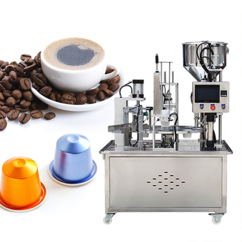 Automatic Rotary Nespresso Drip Coffee Capsule Pods Powder Filling Sealing Packing Machine