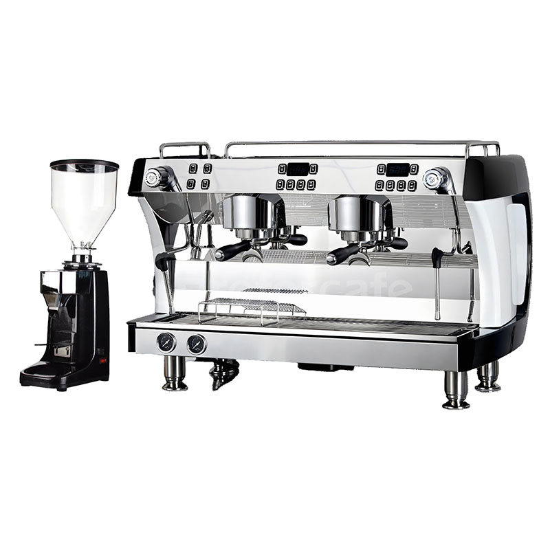 Italian Classic 2 Groups 9bar Rotary Pump Commercial Semi-Automatic Espresso Coffee Machine with LED Light