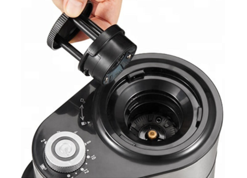 Electric Burr Coffee Grinder, Adjustable Burr Mill with 18 Precise Grind Setting for 2-14 Cup (Black)