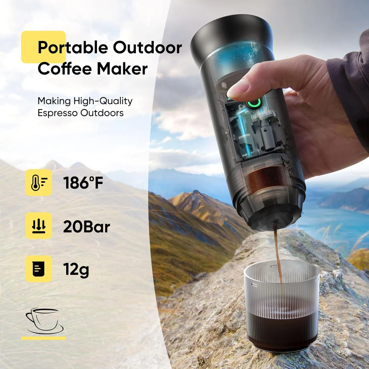 3-in-1 Multifunctional One-Touch Start Coffee Maker Mini Portable Capsules Coffee Maker