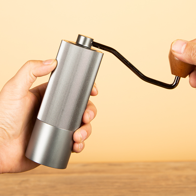 Manual Coffee Grinder with Adjustable Stainless Steel Burrs - Durable &amp; Precise Grind