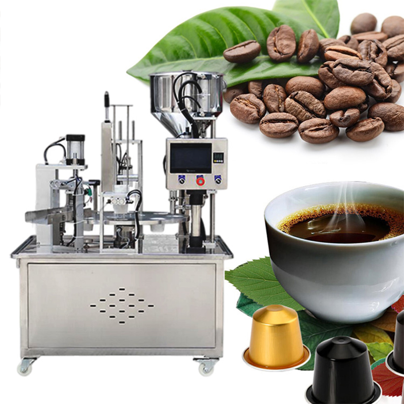 Automatic Rotary Nespresso Drip Coffee Capsule Pods Powder Filling Sealing Packing Machine