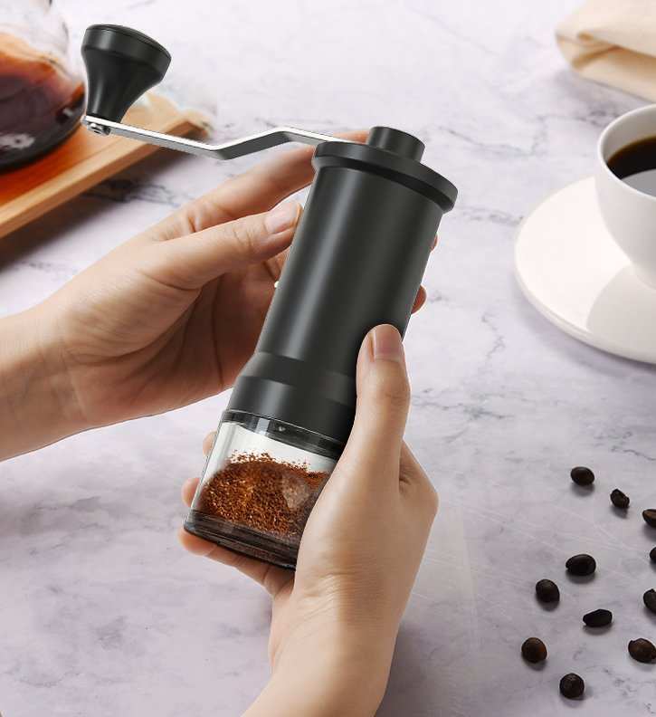 Manual Coffee Grinder, Ceramic Burr Coffee Grinder Manual Adjustable for Fine/Coarse Grind, Portable Spice Grinder