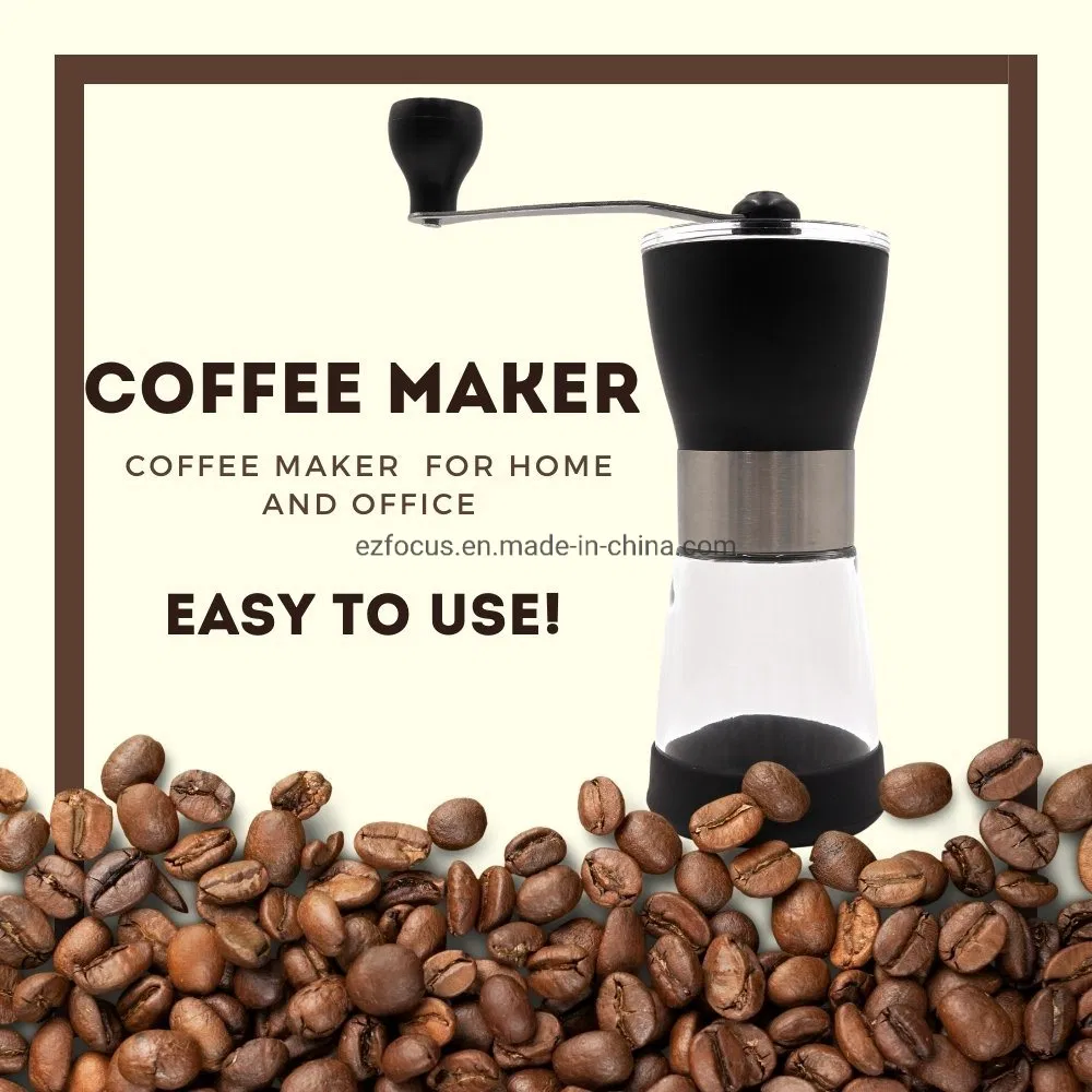 Manual Coffee Grinder Mill Maker Ceramic Burr Hand Portable Adjustable Wbb14474