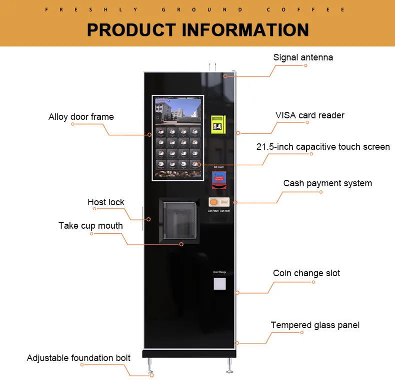 Coffee Vending Machine Features