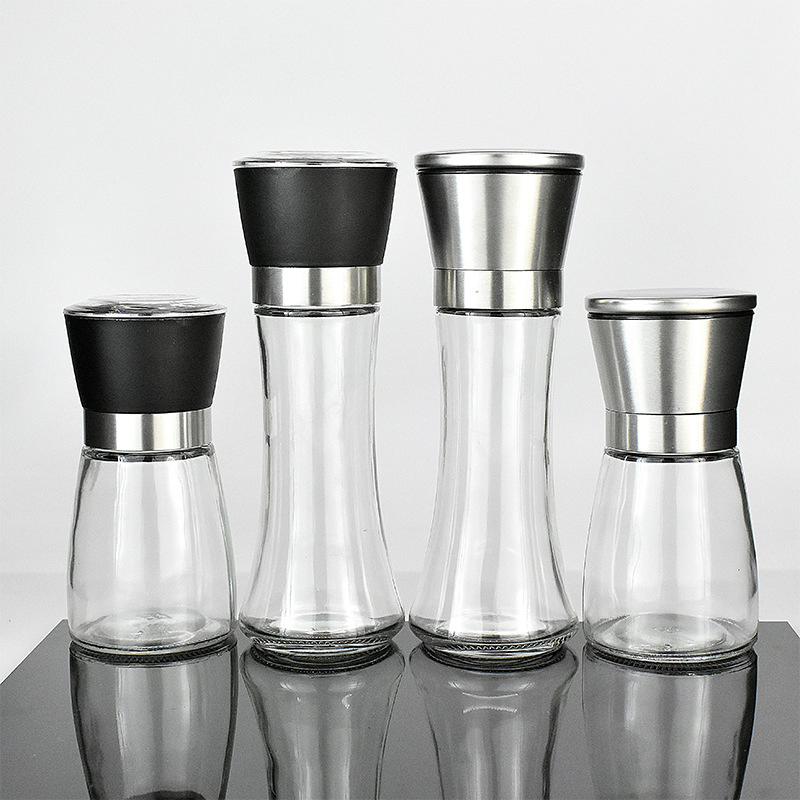 Manual Salt and Pepper Grinder Set Adjustable Coarse Salt and Pepper Mills Refillable Ceramic Burr Kitchen Gift Salt Pepper Shakers