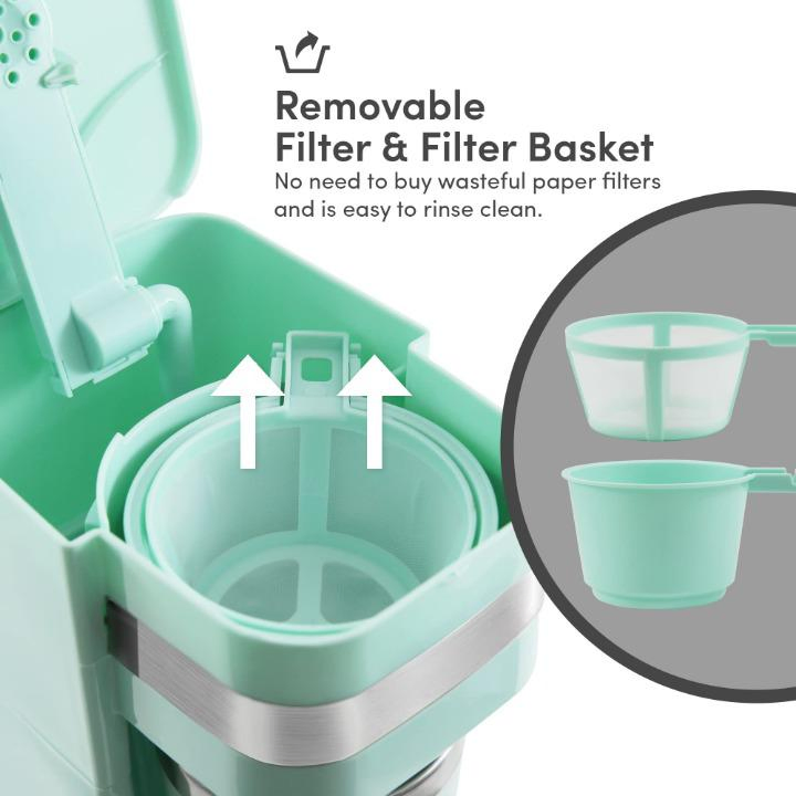 Wholesale Stainless Steel Interior Thermal Travel Mug Personal Single-Serve Compact Coffee Maker