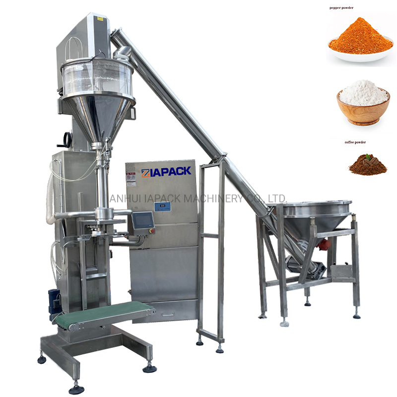 Semi-Automatic Auger Filling Packing Packaging Machine in Chemical Industry for 25-50kg Milk Powder/Wheat Flour/Coffee Powder/Carbon Powder