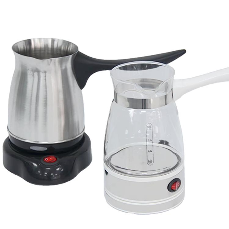 800W Mini Single Cup Turkey Glass Coffee Pot Transparent Glass Body Portable Coffee Maker for Home Use