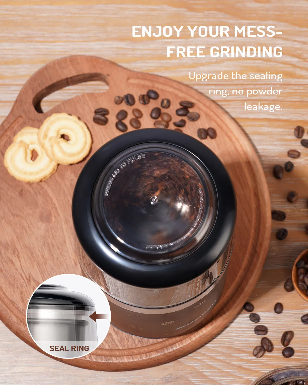 Removable Stainless Steel Bowl Grinder Electric Espresso Coffee Grindinq Coffee Bean Grinder