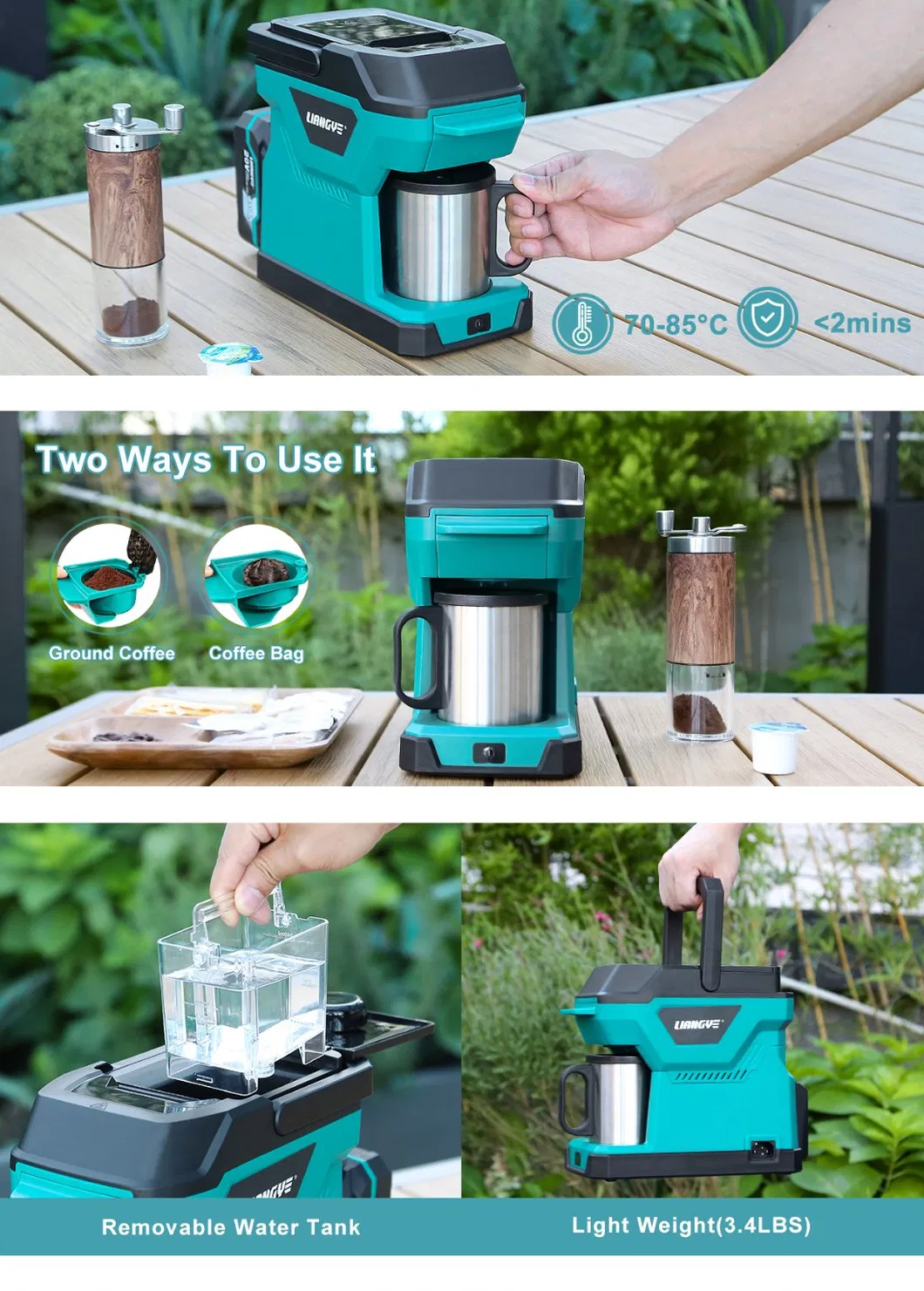 Battery Coffee Maker Display 2