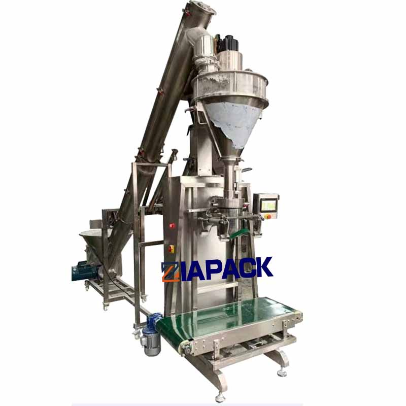 Semi-Automatic Auger Filling Packing Packaging Machine in Chemical Industry for 25-50kg Milk Powder/Wheat Flour/Coffee Powder/Carbon Powder