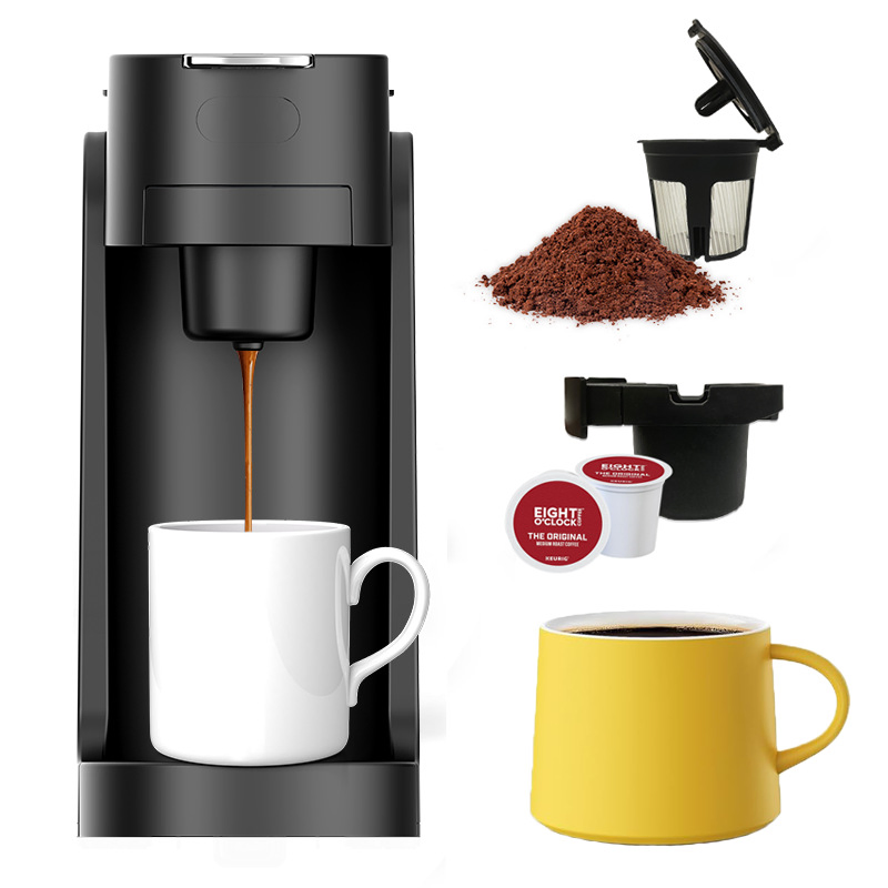 Retro Mini Capsule Coffee Machine - Automatic Home Brewing for Italian Espresso &amp; American