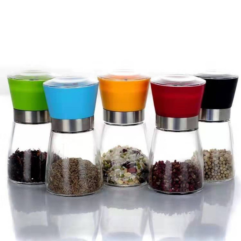 Manual Salt and Pepper Grinder Set Adjustable Coarse Salt and Pepper Mills Refillable Ceramic Burr Kitchen Gift Salt Pepper Shakers