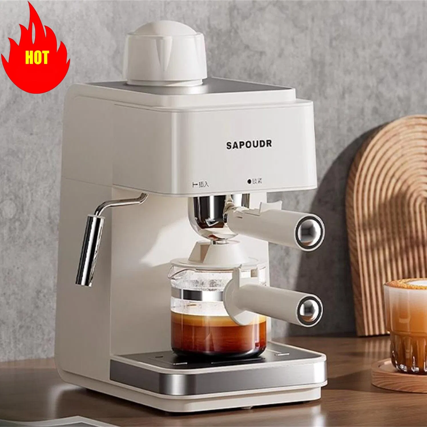 Ln Sapoudr Coffee Machine, Small Italian Semi-Automatic Office, American Coffee Machine