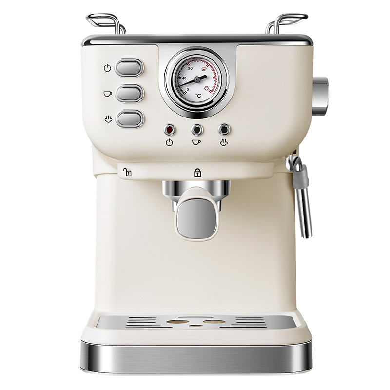 Italian Semi-Automatic Coffee Machine Home Office High Pressure Concentrated Steam Milk Foam Machine with Coffee Pot