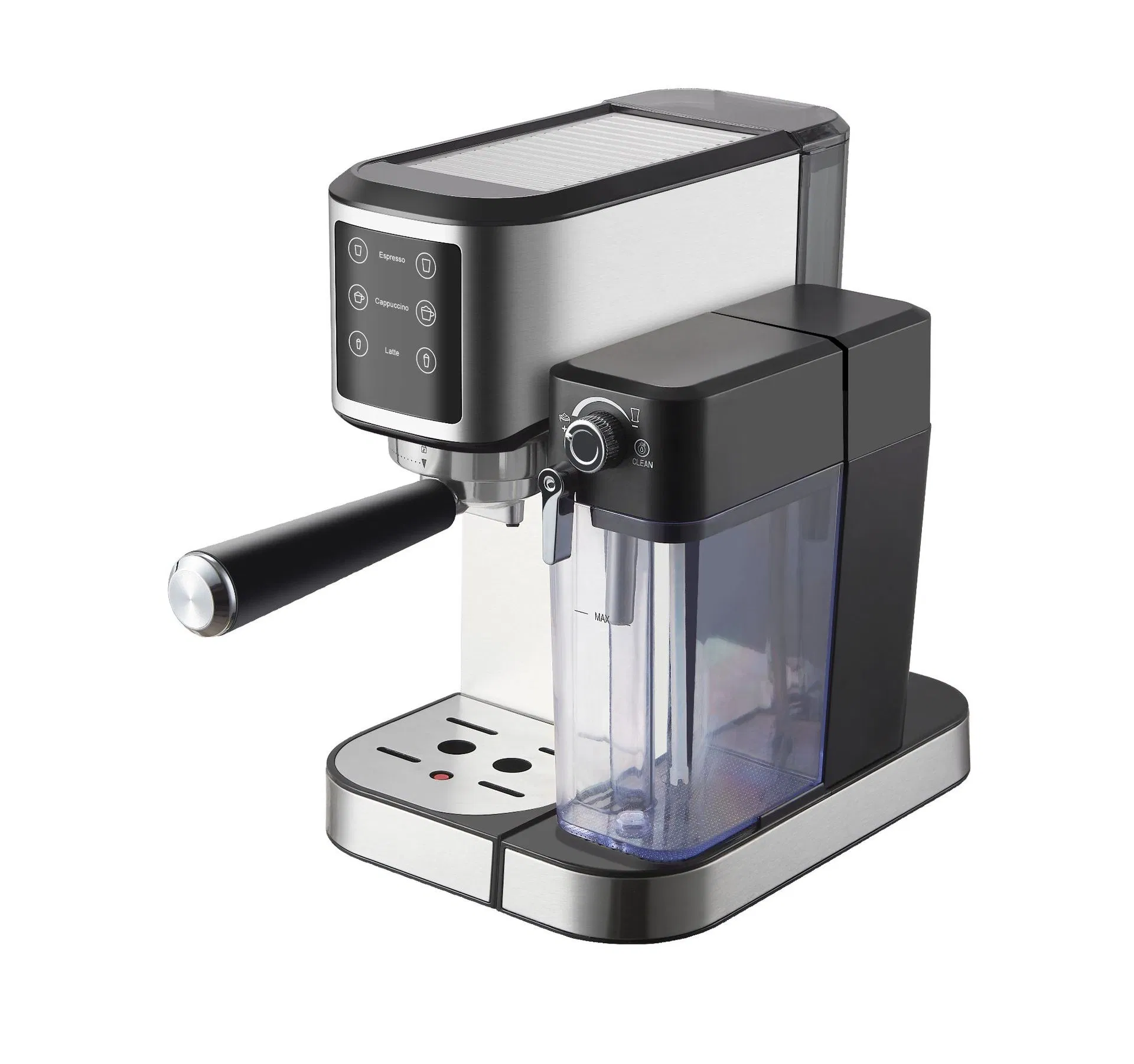 All-in-One Stainless Steel Home Hotel Espresso Coffee Machine Semi-Automatic Italian Style with Concentrated Milk Foam Feature
