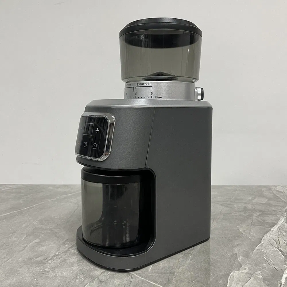 Professional Stainless Steel GF2005b Burr Coffee Grinder Machine for Home and Cafe Use