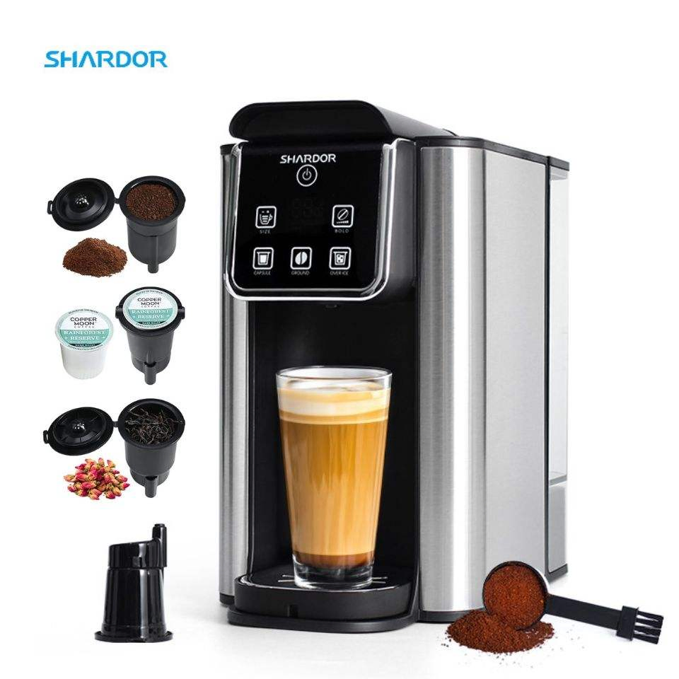 3-in-1 Single Serve K Cup and Ground Self-Cleaning Coffee Maker Machine