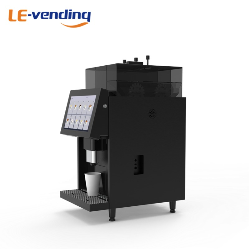 Commercial Smart Table Use Coffee Vending Machine with Optional Fresh Milk Fridge for Office Coffee System with 14 Inch Touch Screen