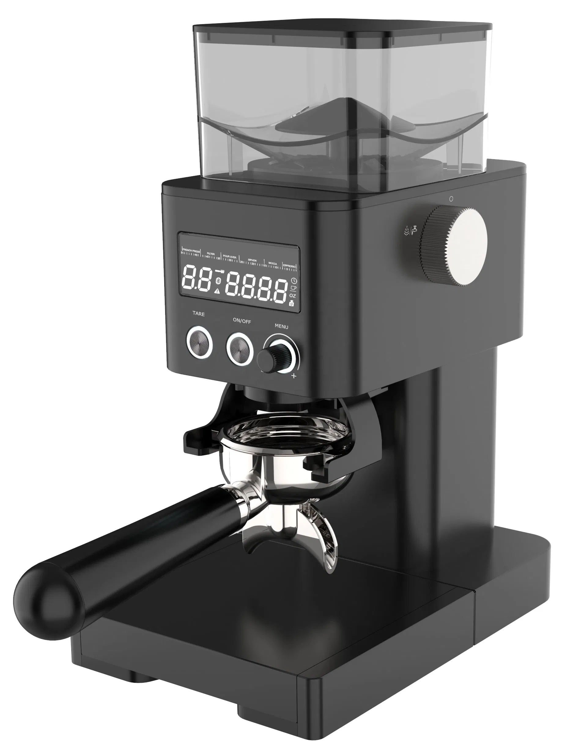 Electric Coffee Grinder with LED Screen &amp; Scale Device, Coffee Grinder, with 31 Precise Settings, for Espresso Drip and French Press, Stainless Steel