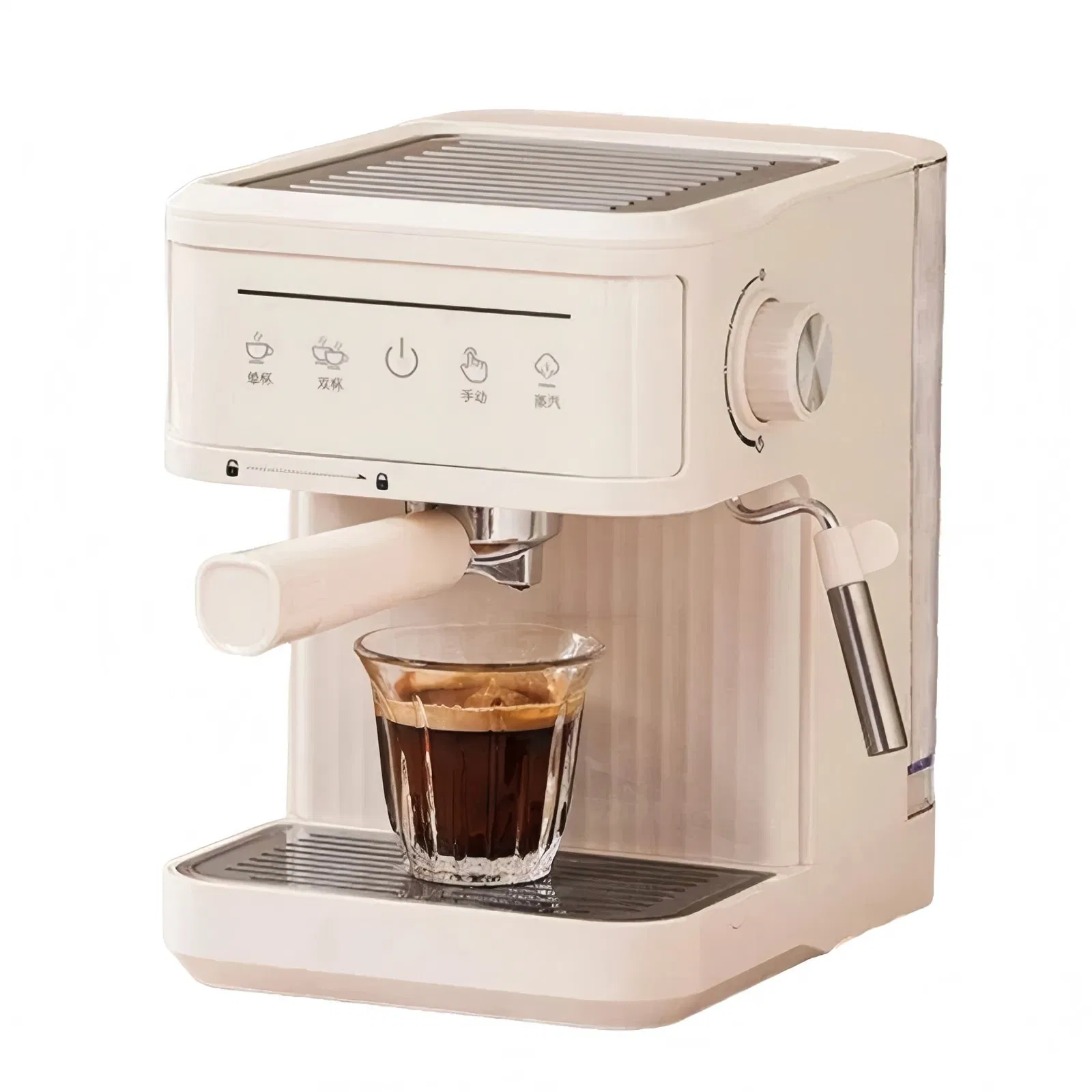 All-in-One Stainless Steel Home Hotel Espresso Coffee Machine Semi-Automatic Italian Style with Concentrated Milk Foam Feature