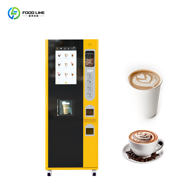 New Modern Outdoor Automatic Touchscreen Fresh Instant Hot and Cold Tea Coffee Vending Machine Self Service Ice Espresso Machine