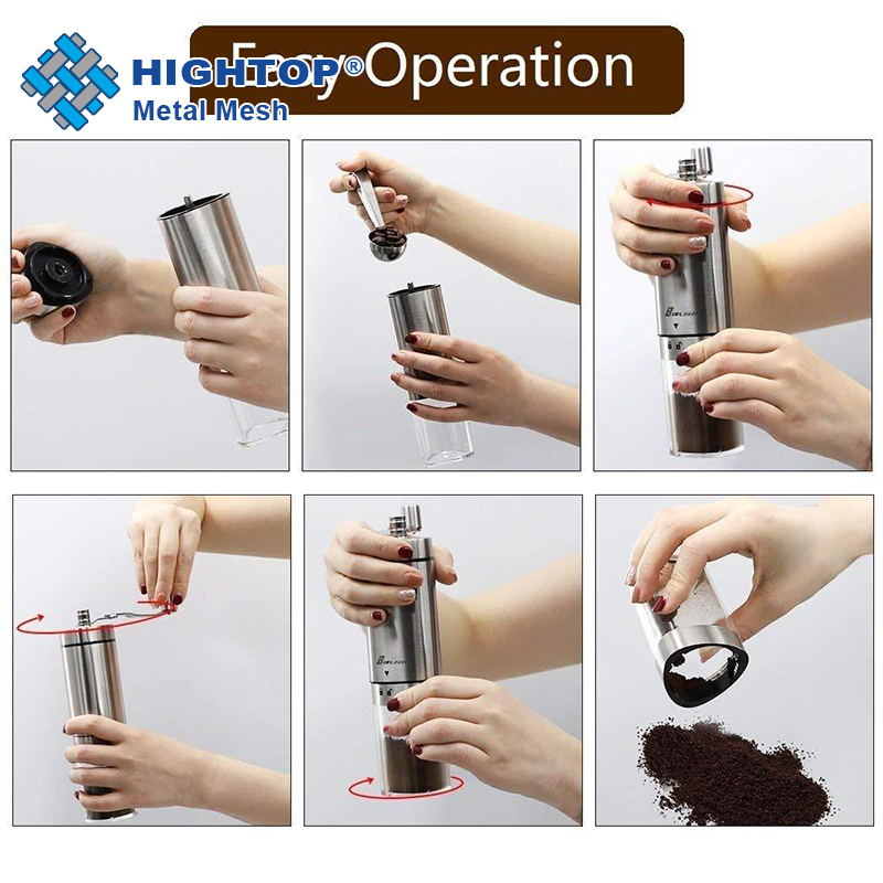 New Develop OEM Home Stainless Steel Manual Ceramic Burr Adjustable Hand Coffee Grinder for Sale