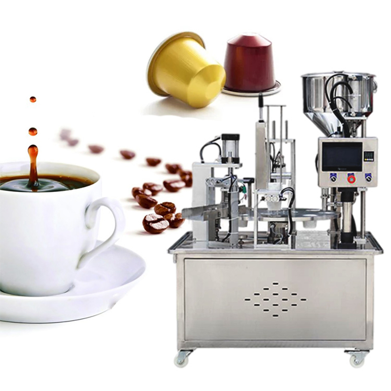 Automatic Rotary Nespresso Drip Coffee Capsule Pods Powder Filling Sealing Packing Machine