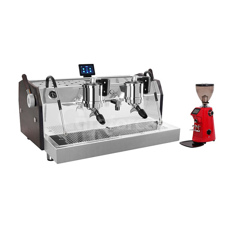 Stainless Steel Professional Double Group 4350W Rotary Pump Commercial Italy Coffee Espresso Machine for Cafe
