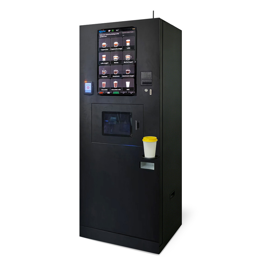 Professional Grade Free Standing Commercial Fully Automatic Espresso Coffee Vending Machine with Grinder
