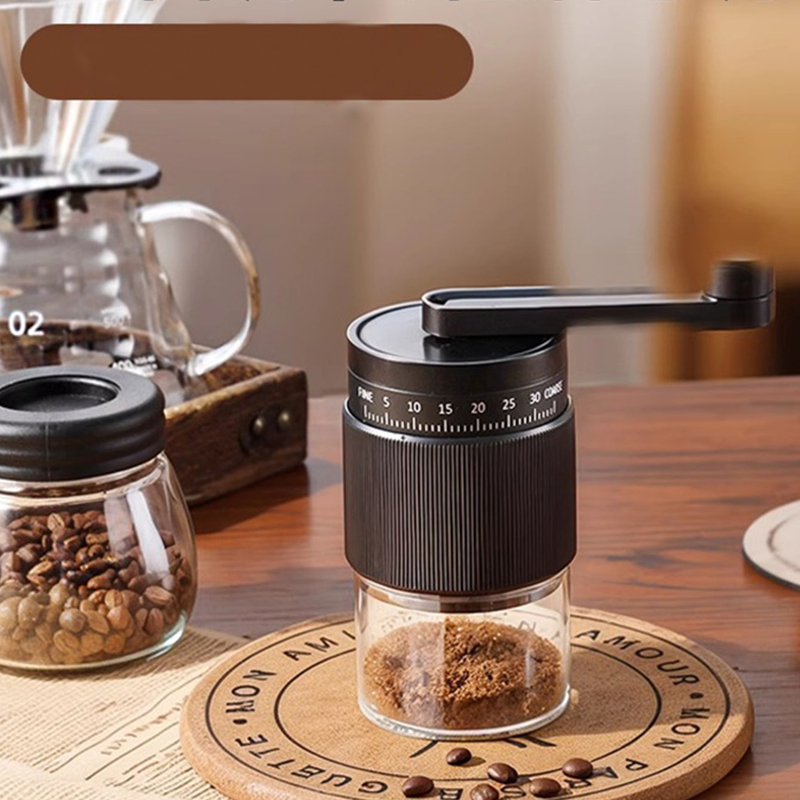 Mini Manual Coffee Grinder with External 35-Gear Adjustable Setting