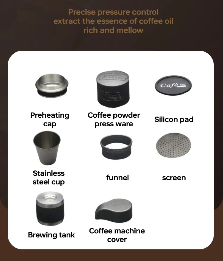 304 Stainless Steel Portable Hand Coffee Espresso Maker